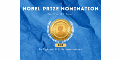 Nobel Peace Prize nomination for Donald Trump in 2018 by Eighteen U.S. House Representatives at the Real KBrett's Stack of Stuff