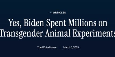 Biden spends millions on trans animal experiments on the Real KBrett's Stack of Stuff