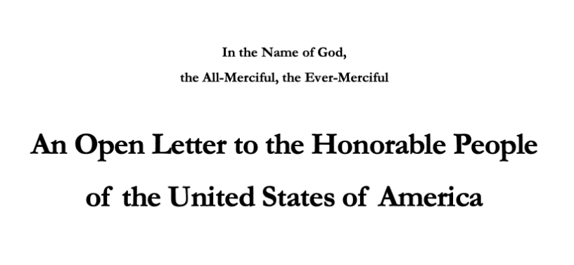 Letter from IRGC to America on the Real KBrett's Stack of Stuff